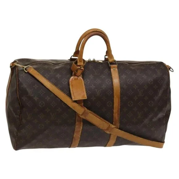 LOUIS VUITTON Monogram Keepall Bandouliere 55 Boston Bag M41414 LV Auth ac3775 - Picture 1 of 16